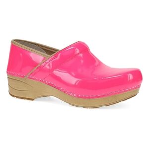 Dansko Bright Pink Patent Leather Clogs